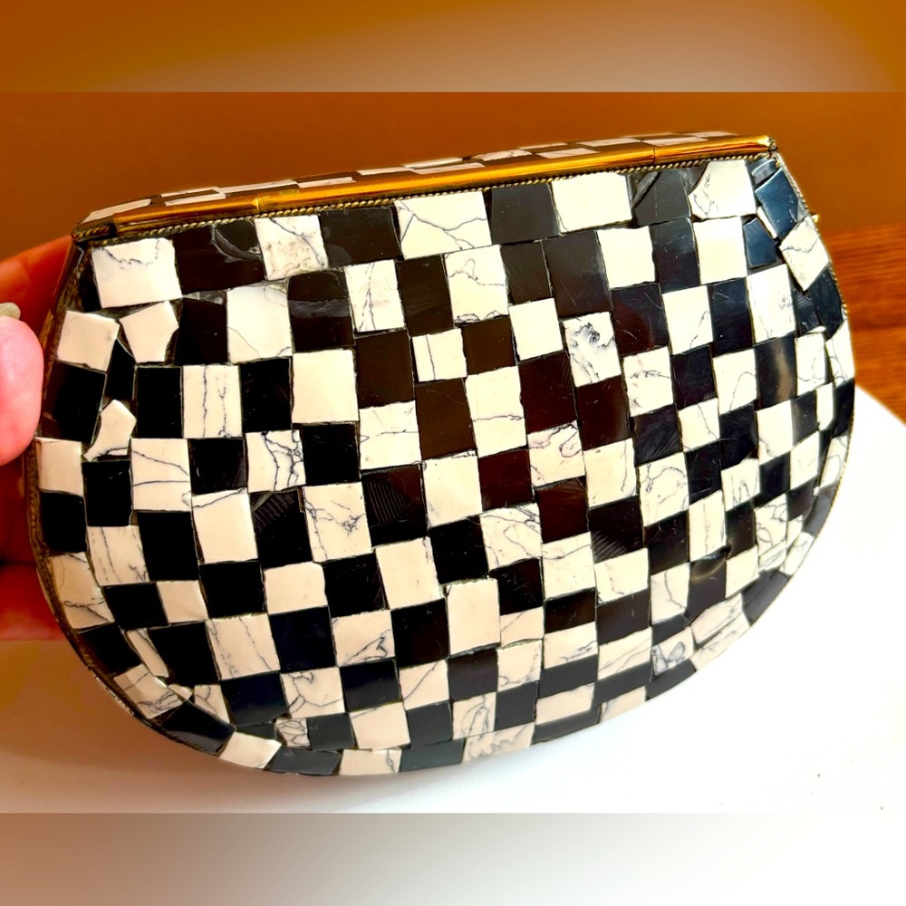 RAMLA Mosiac Bag: Checkered Black and White - Picture 2 of 7